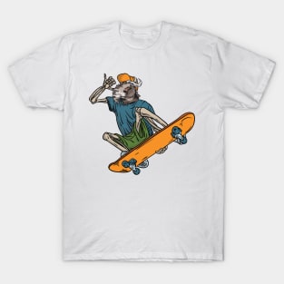 Funny Skater Goat Lover Colorful T-Shirt